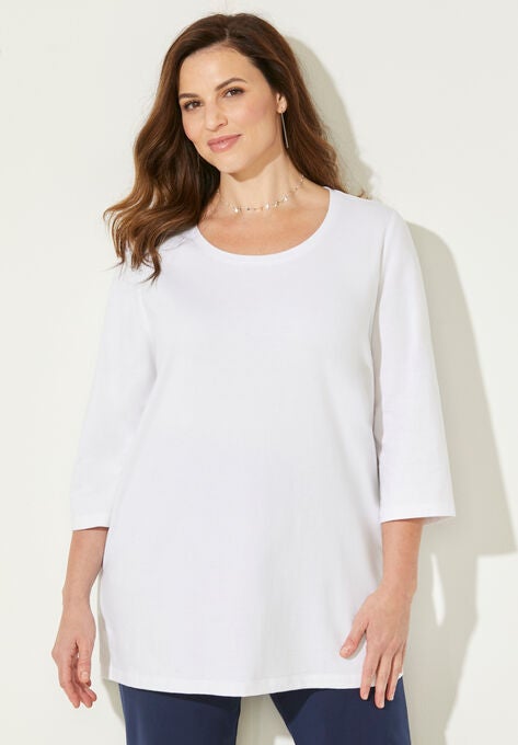 Suprema® Feather Together Tee, WHITE, hi-res image number null