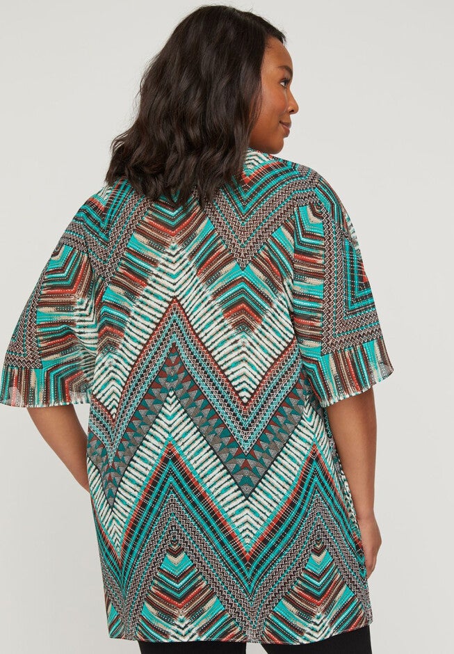 Chevron Festival Poncho, , on-hover image number null