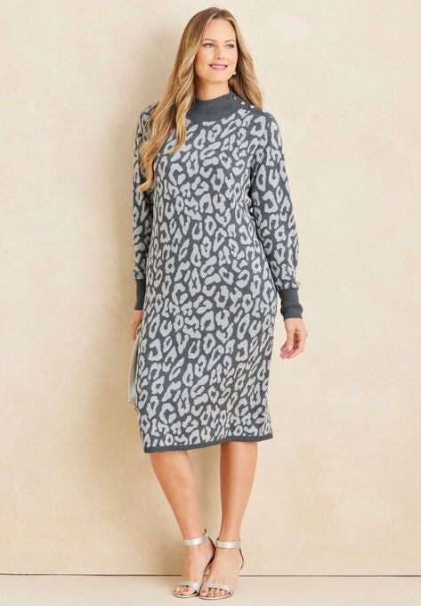 Liz & Me™ Ultra Luxe Dress, GREY LEOPARD, hi-res image number null