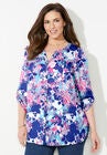 Breezeway Georgette Blouse, PRETTY PEONY LAYERED FLORAL, hi-res image number null