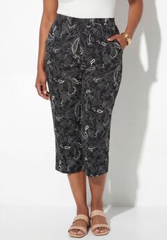 Pull-On Sateen Capri