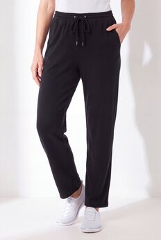 Cloud Knit Ribbed Straight Leg Pant