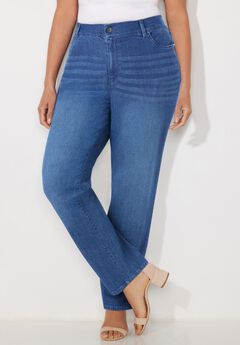 High Waisted Straight Leg Jeans