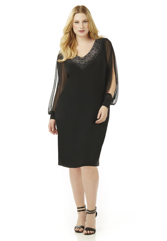 Evening Breeze Dress, BLACK, hi-res image number null