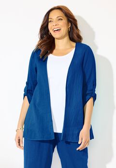 AnyWear Pucker Cotton Cardigan