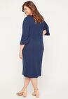 Ruffle Sleeve Shift Dress, , on-hover image number null