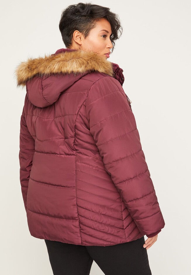 Woodland Hooded Jacket with Faux Fur, , on-hover image number 1