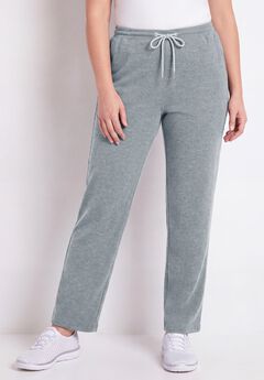 Cloud Knit Ribbed Straight Leg Pant