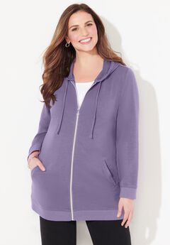 Cloud Knit French Terry Zip-Front Hoodie