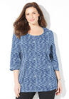 Active Slub Scoopneck Tee, NAVY SPACE DYE, hi-res image number null