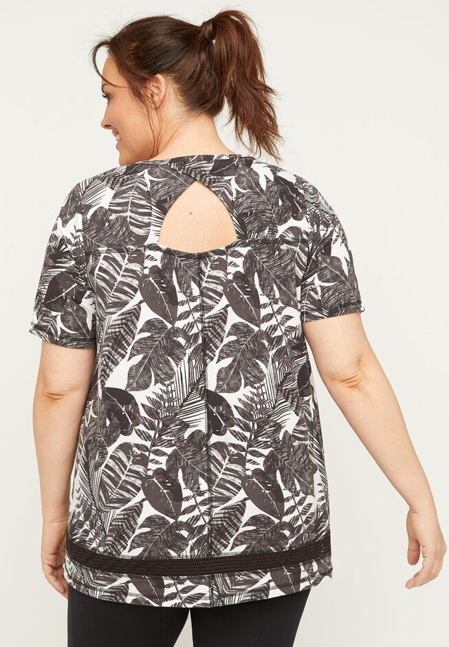 Palm Branch Tunic Top, , on-hover image number null