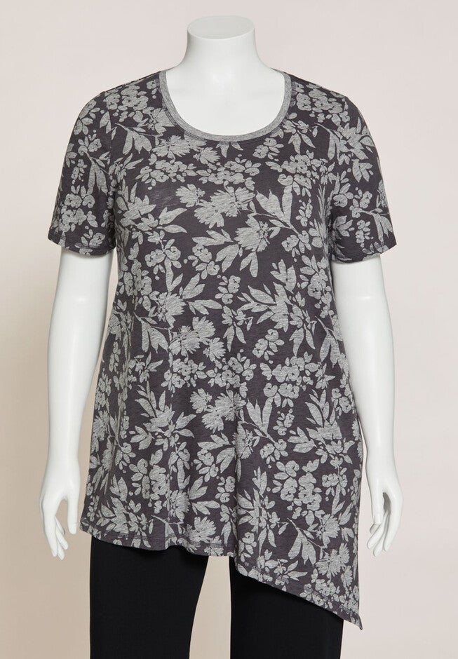 Shadow Floral Side-Tie Tunic, TROPICAL PRINT, hi-res image number 0
