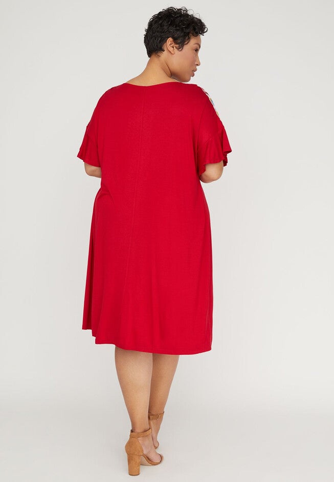 Rosy Vista A-Line Dress, , on-hover image number null