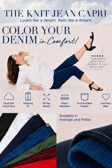 The Knit Jean Capri (With Pockets)