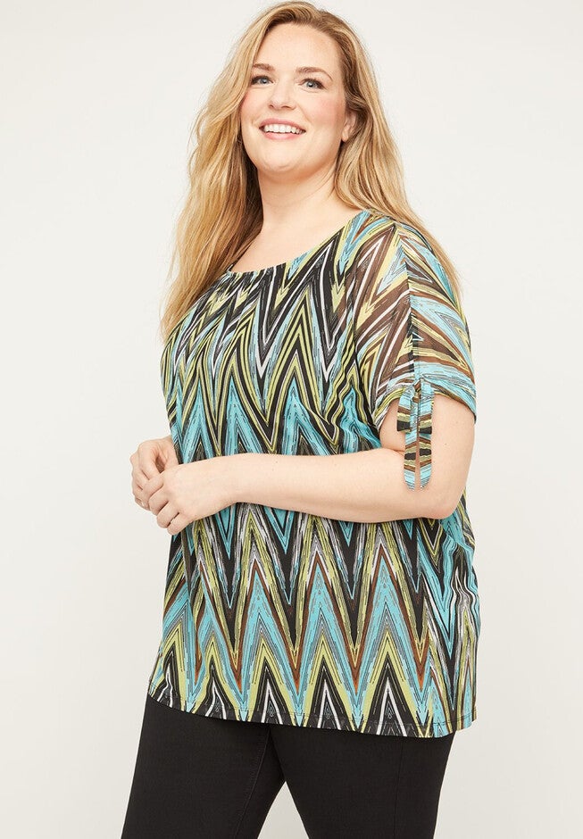 Marina Breeze Tee, MULTI CHEVRON COMBO, hi-res image number null