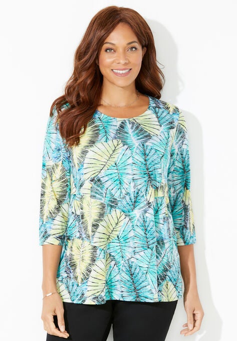 Poetry Tiered Tee, WATERFALL PALM, hi-res image number null