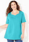 Suprema® Sweetheart Tee, AQUA BLUE, hi-res image number null