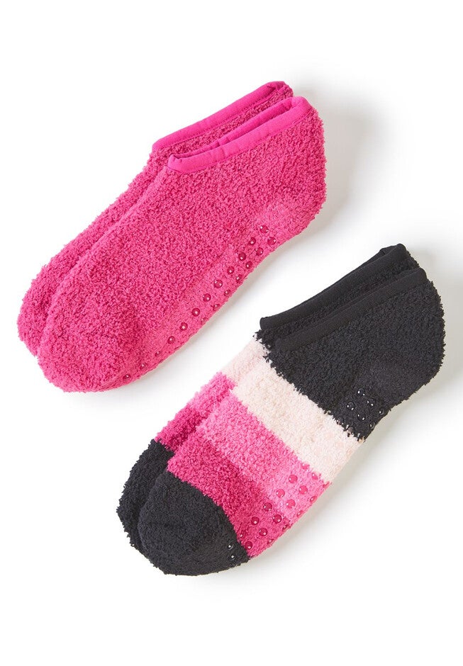 Ankle Slipper Socks 2-Pack, CACTUS FLOWER, hi-res image number 0