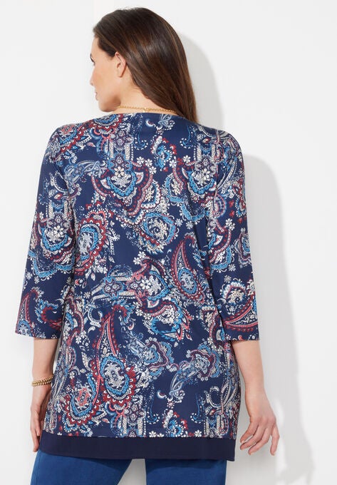 Crossover Hem Duet Top, , on-hover image number null