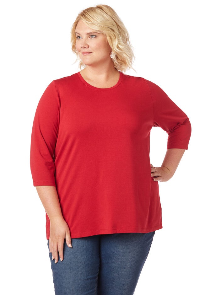 Suprema Crewneck Tee, RED, hi-res image number null