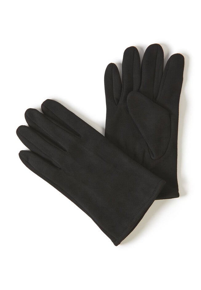 Faux-Suede Glove, BLACK, hi-res image number 0