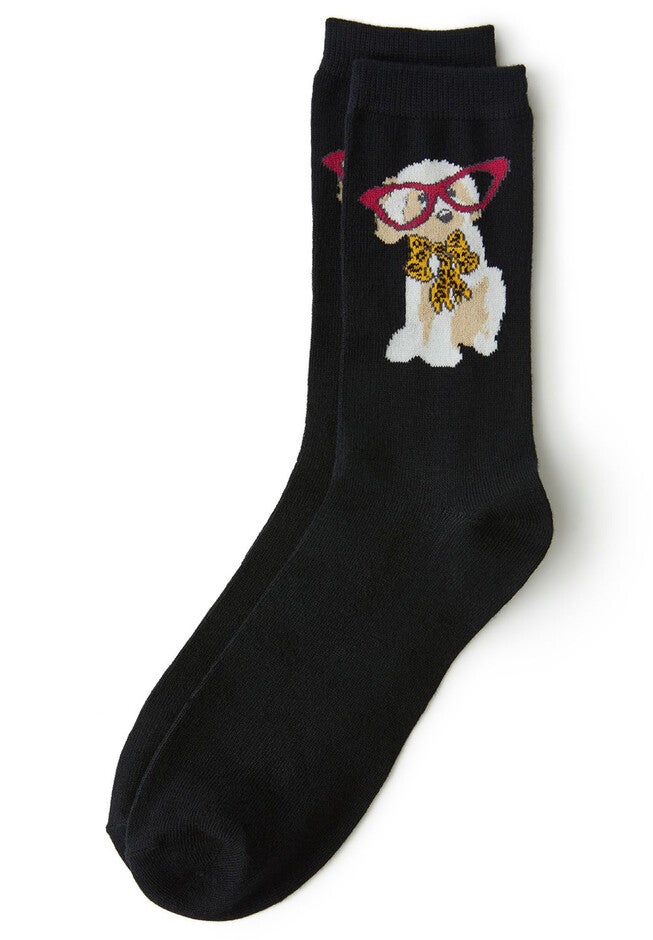 Eye See Lola Crew Sock, BLACK, hi-res image number null