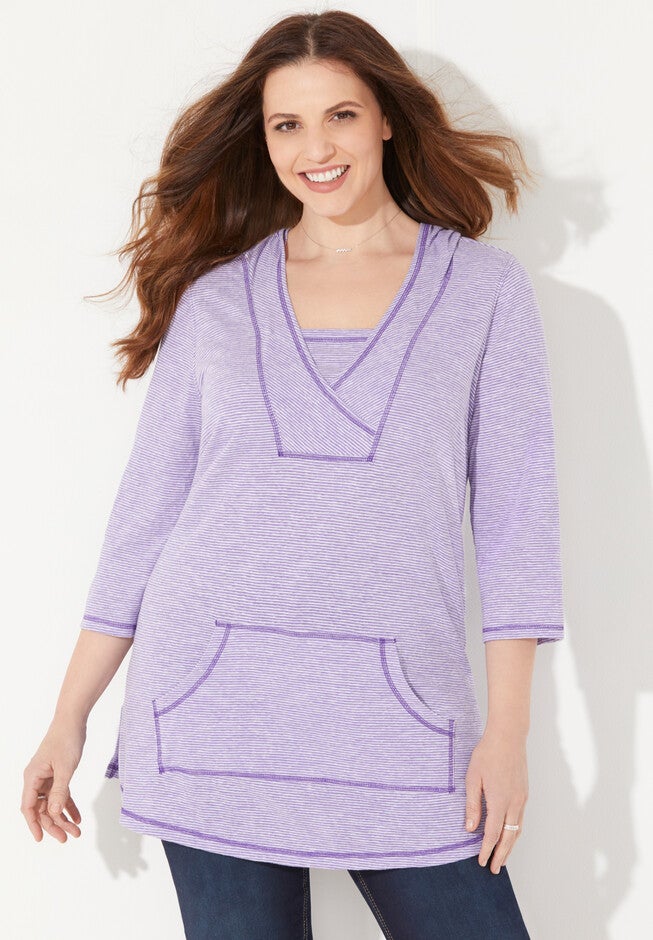 Fresh Start Active Hoodie, DARK VIOLET, hi-res image number 0