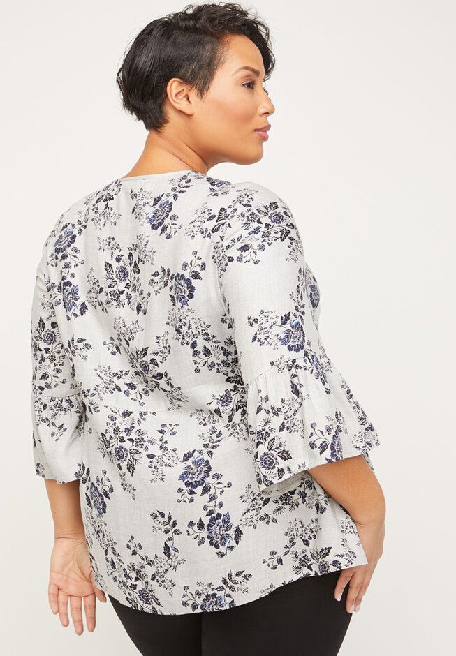 Ainsley Gardens Peasant Top, , on-hover image number 1
