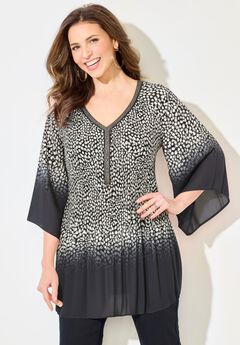 Plus Size 3/4 Sleeve Blouses