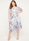 Indigo Lace A-Line Dress, WHITE FLORAL LACE, hi-res image number 0