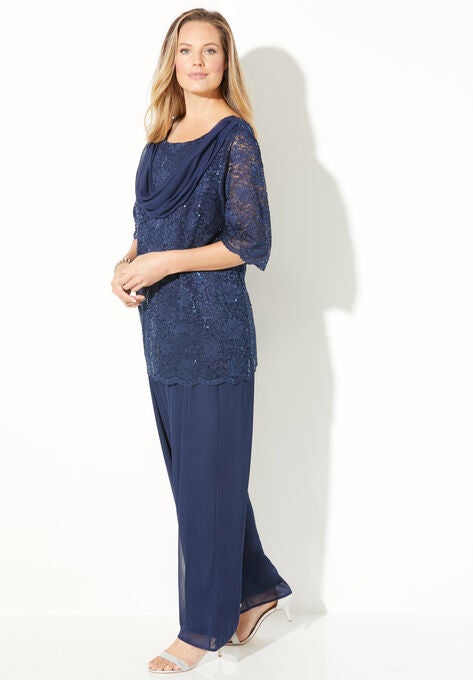 Sparkle & Lace Pant Set, , alternate image number null