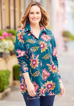Plus Size Short Sleeve Button Down Shirts