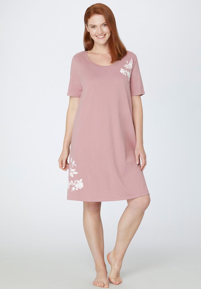 Rosy Outlook Sleepshirt, NOSTAGLIA ROSE FLORAL, hi-res image number 0
