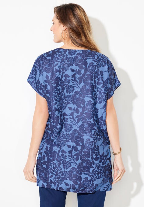 Dolman Sleeve Georgette Top, , on-hover image number null