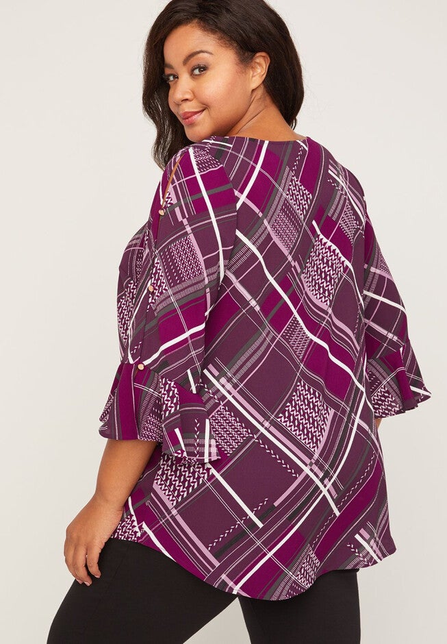Benton Flutter Sleeve Blouse, , on-hover image number null