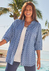Pintuck Buttonfront Blouse, , alternate image number null