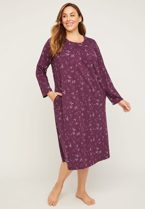 Starry Sky Sleep Gown (With Pockets), WINTER CELESTIAL, hi-res image number null