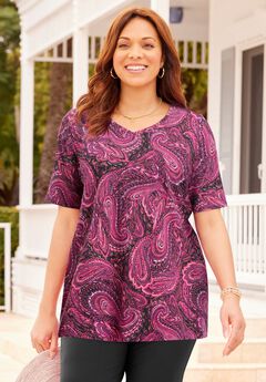 Suprema® Short Sleeve V-Neck Tee