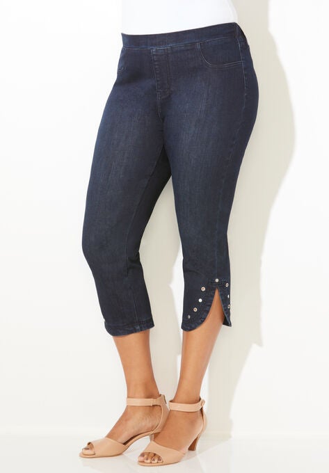 Sparkle Hem Capri, MANHATTAN WASH, hi-res image number null