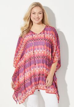 Georgette Peasant Poncho