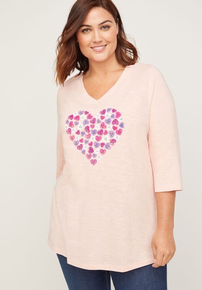 Sweetheart Tee, POWDER PINK, hi-res image number null