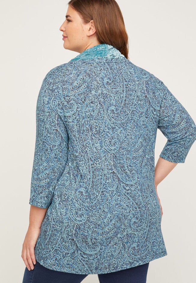 ComfySoft Paisley Duet Scarf Tunic, , on-hover image number null
