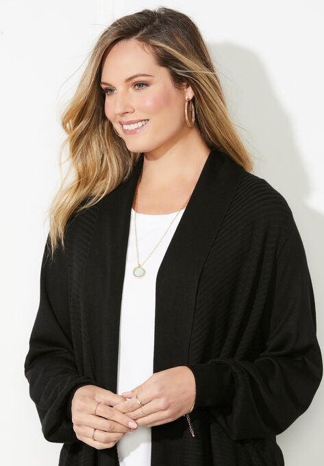 Liz&Me™ Draped Cardigan, , alternate image number null