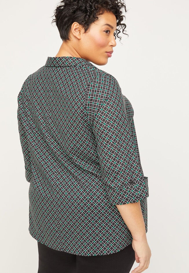 Signature Crepe Buttonfront Top, , on-hover image number 1