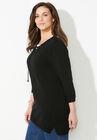 Fine Gauge Lace-Up Sweater, , alternate image number null