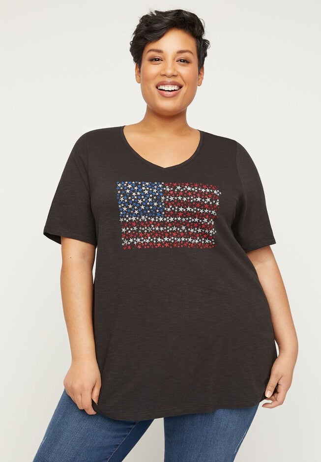 Glistening Stars Tee, BLACK, hi-res image number null