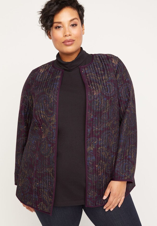 Reversible Quilted Jacket, PAISLEY, hi-res image number null