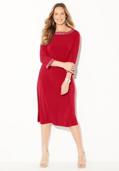 Stud Accent Shift Dress