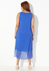 Beaded V-Neck Chiffon Dress, , on-hover image number null