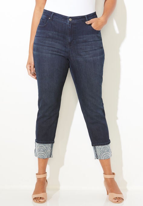 Shimmer Cuff Jean, MANHATTAN WASH, hi-res image number null